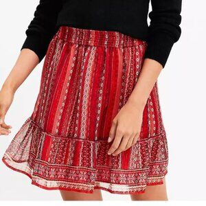 Loft Striped Tiered Skirt
